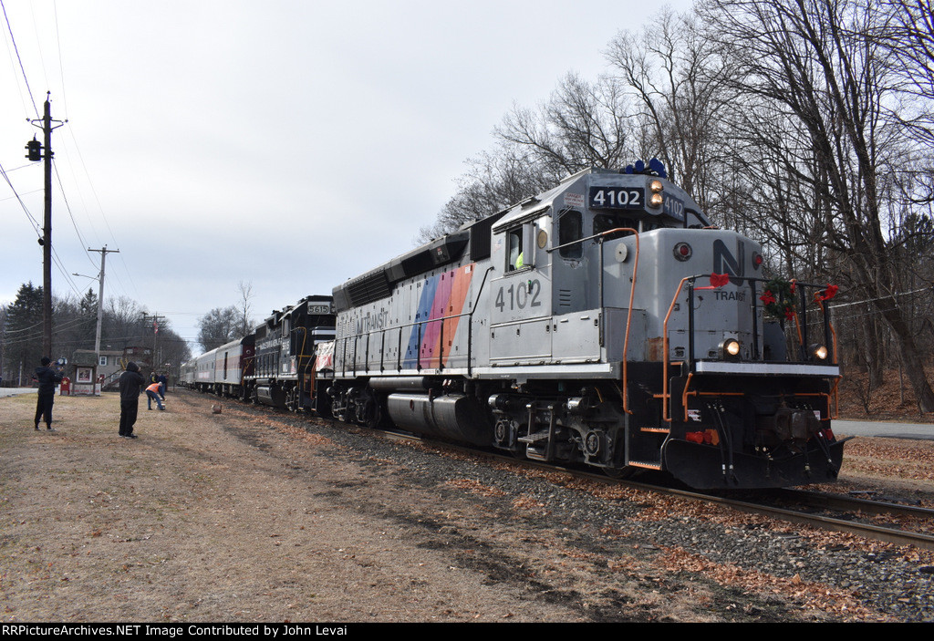 The train bypassing the Campbell Hall collection point while heading north to Montgomery